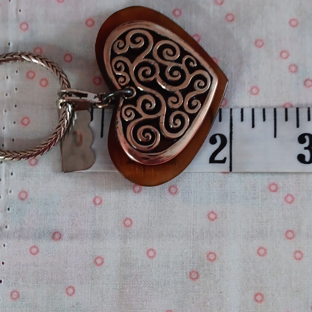 Brighton Amber and Silver Heart Wheat Chain Necklace - Picture 8 of 12